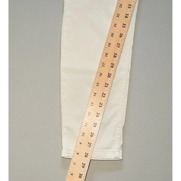 Guess Los Angeles Womens Cream Slim Fit Stretch Pants Off White Size 29 - Picture 10 of 11
